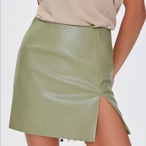Faux leather skirt